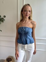 Free People Denim Wink Wink Tube Top