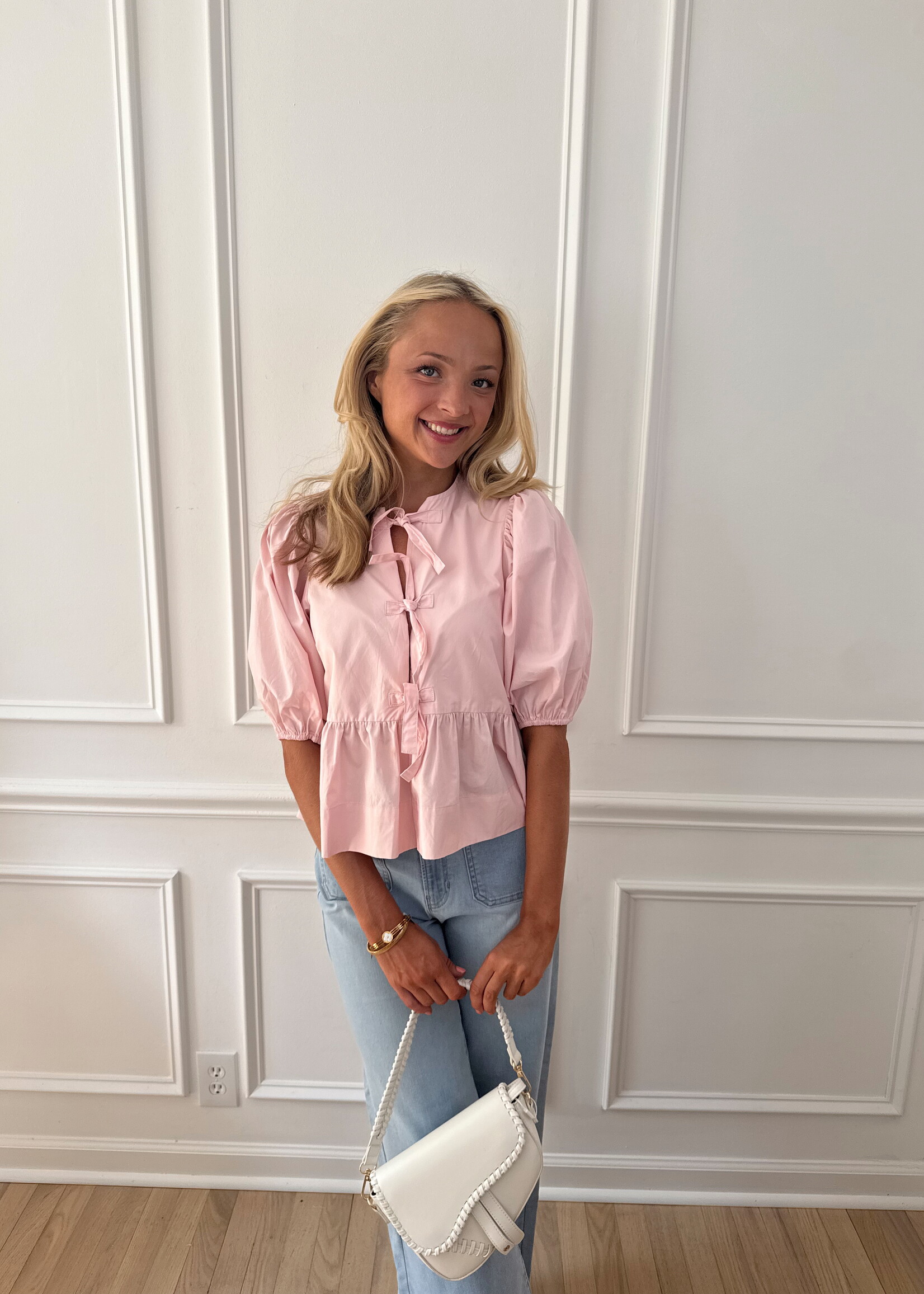 Miley Peplum Front Tie Top