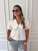 Neve Puff Sleeve Collar Top