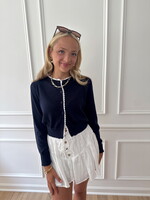 Lottie Lace Contrast Knit Cardigan