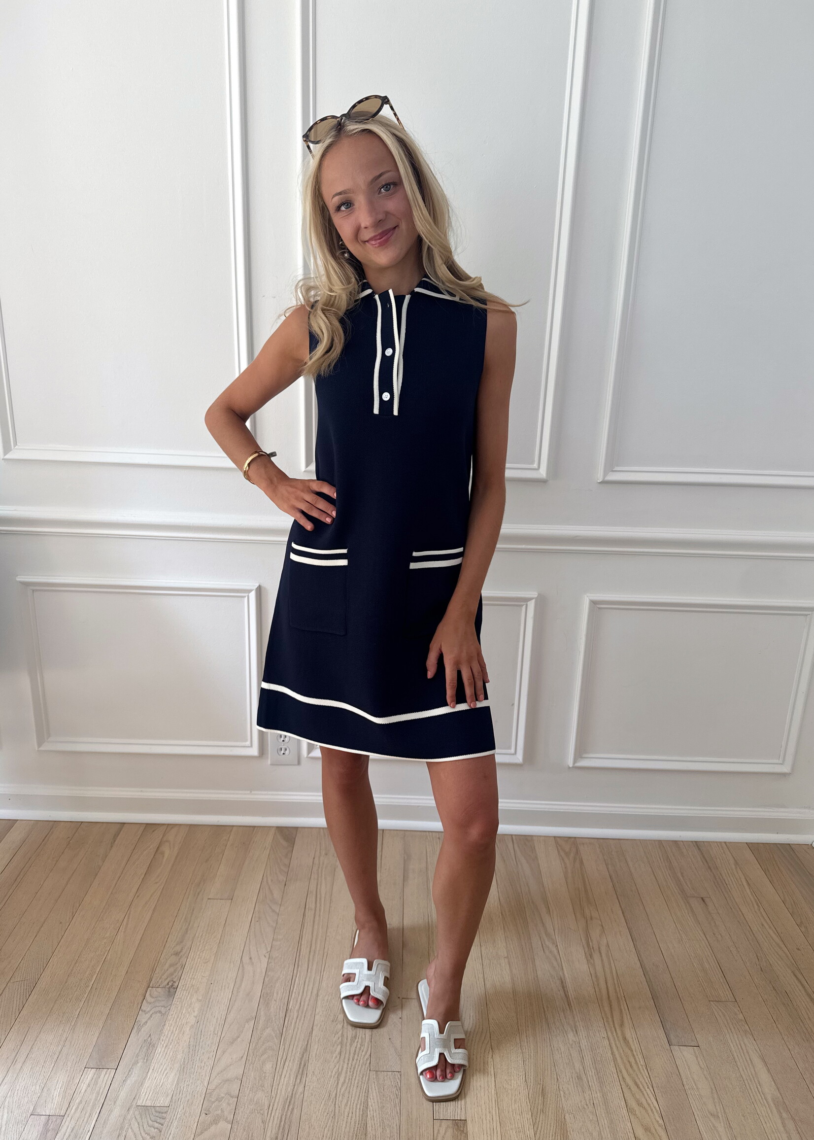 Lollie Sleeveless Sweater Knit Mini Dress