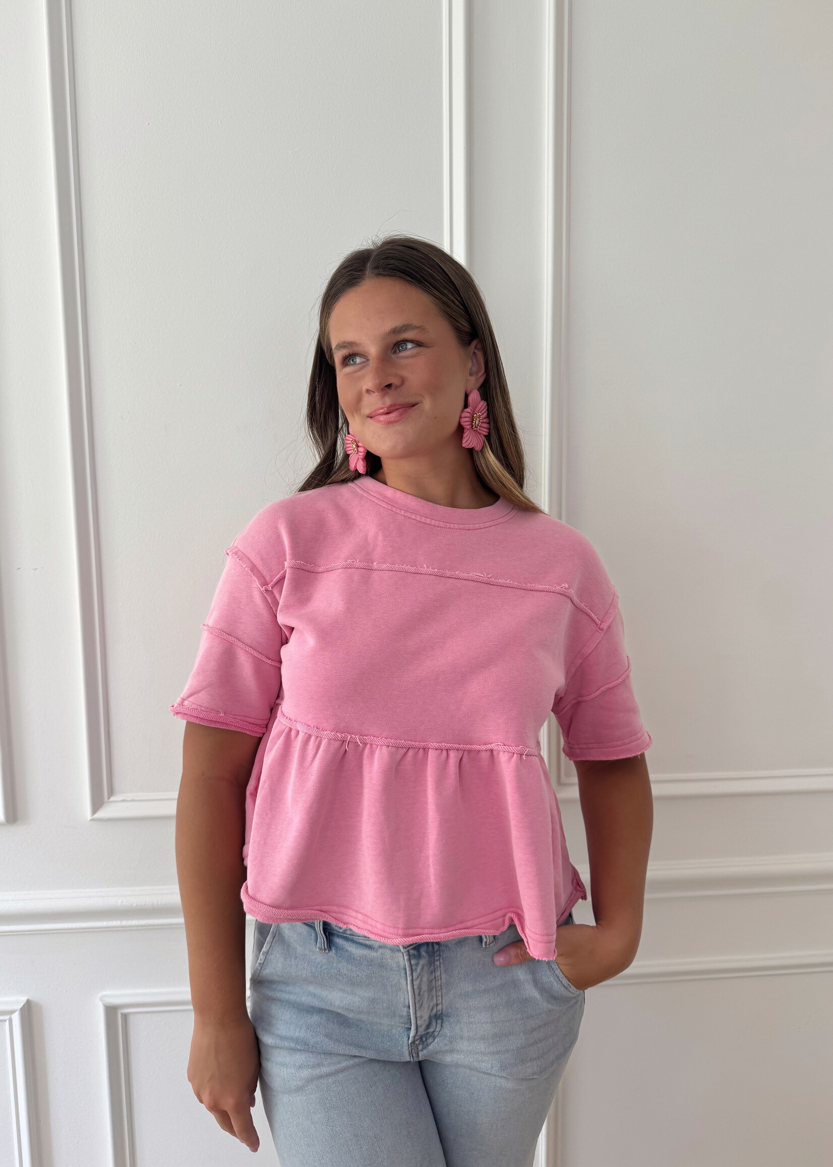 Talya Short Sleeve Peplum Top