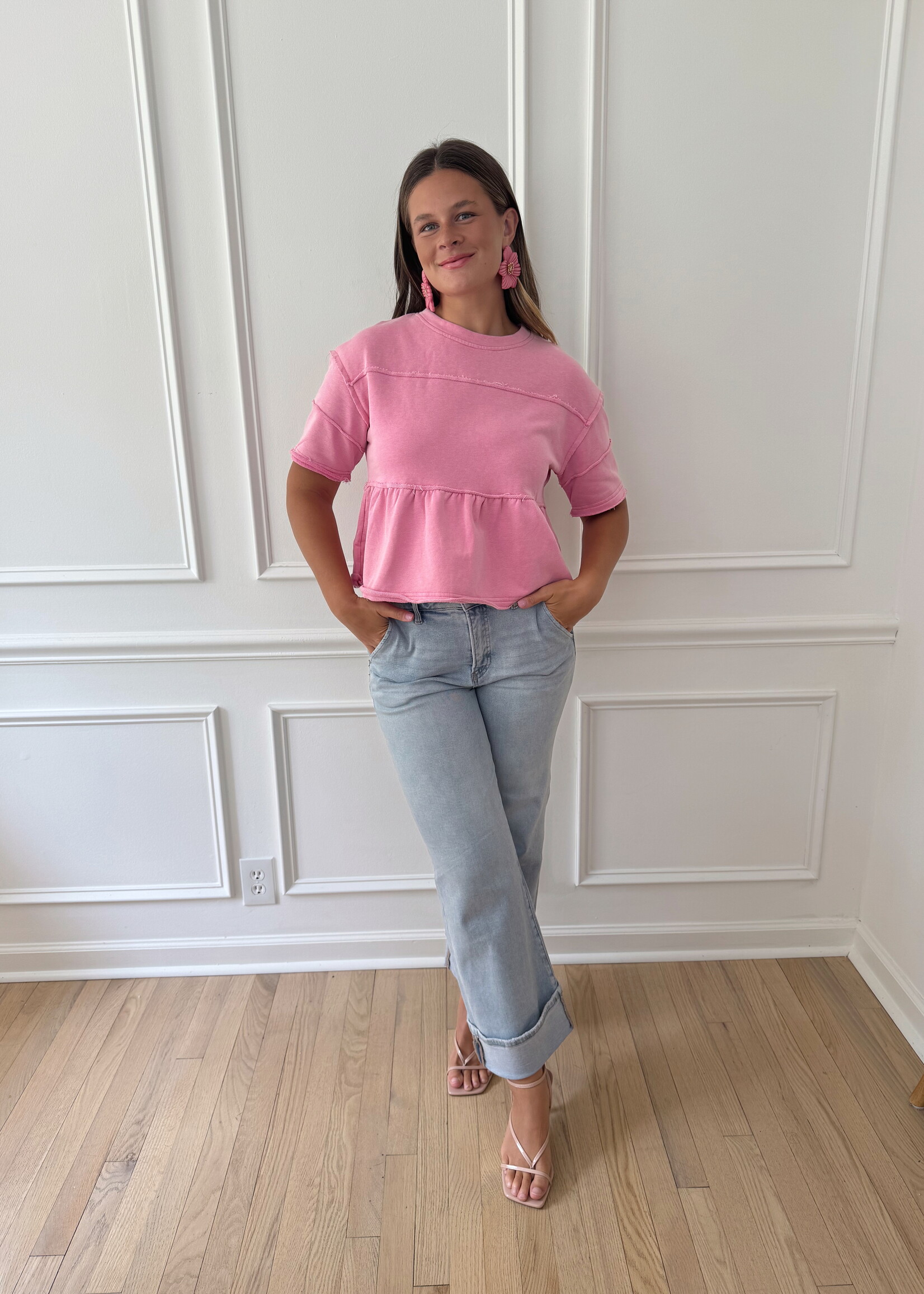 Talya Short Sleeve Peplum Top