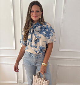 Mabel Removable Neck Tie Blouse