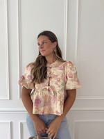 Marli Floral Tie Front Blouse