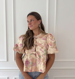 Marli Floral Tie Front Blouse