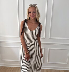 Orla Stripe Knitted Midi Dress