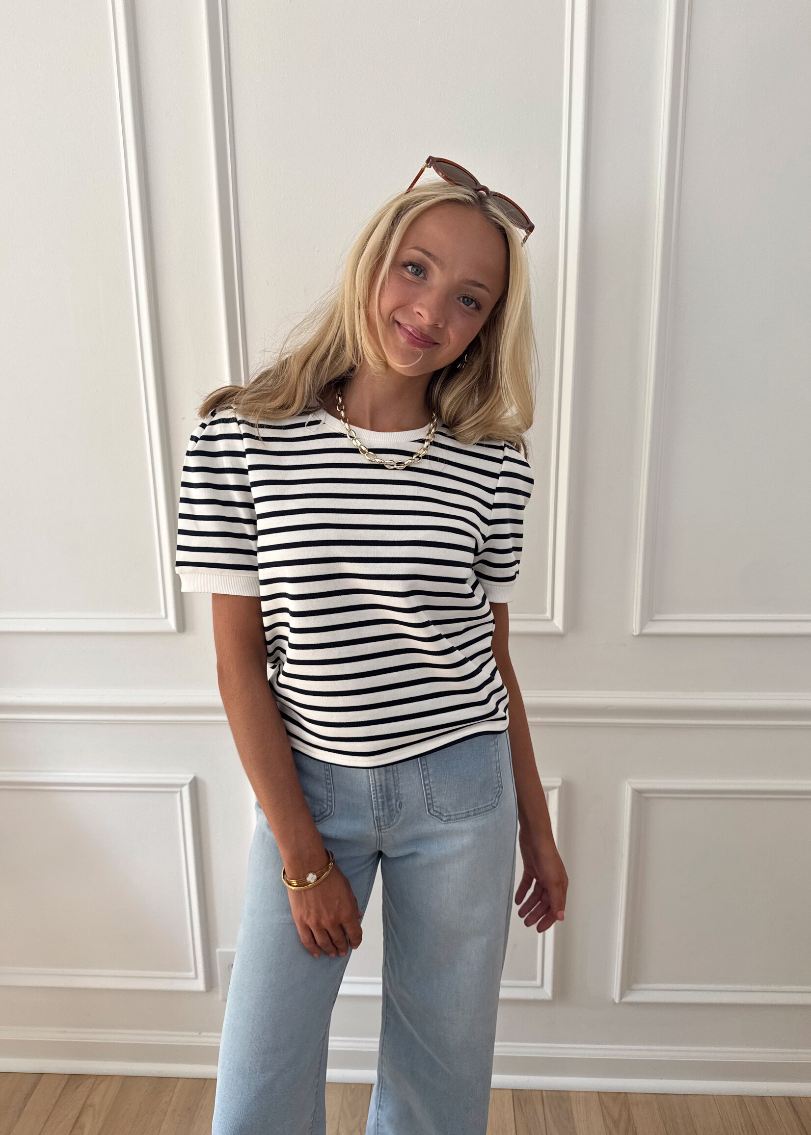 Pamela Puff Sleeve French Terry Top