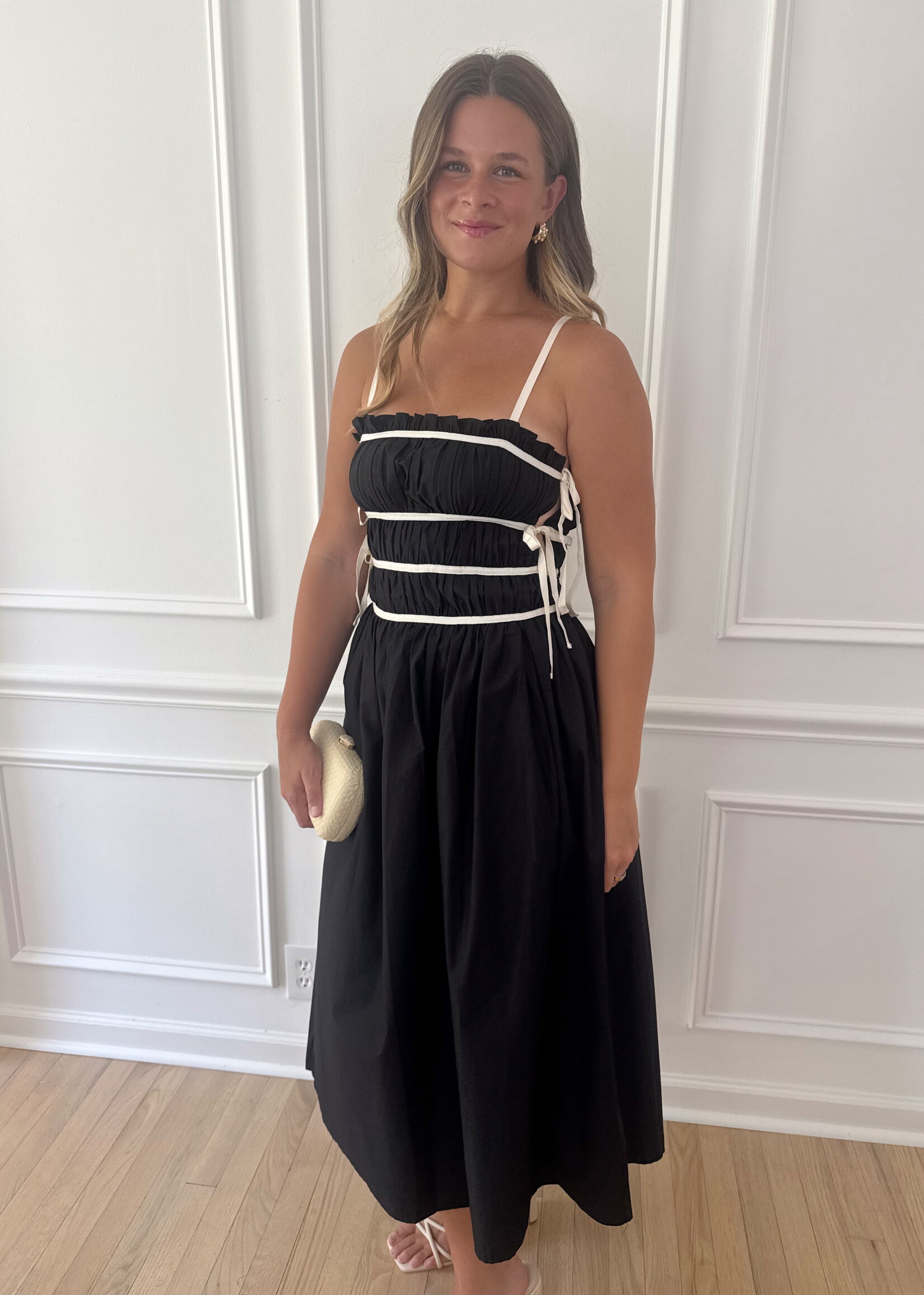Jade Tie Detail Midi Dress