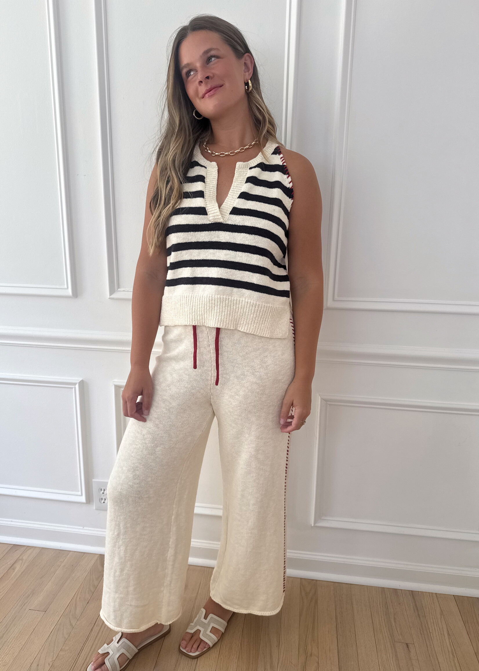 Halsey Stitch Detail Knit Pants