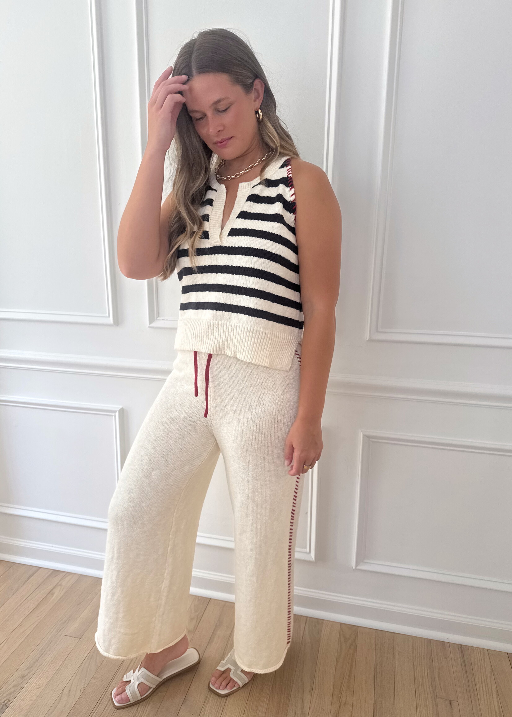 Halsey Stitch Detail Knit Pants