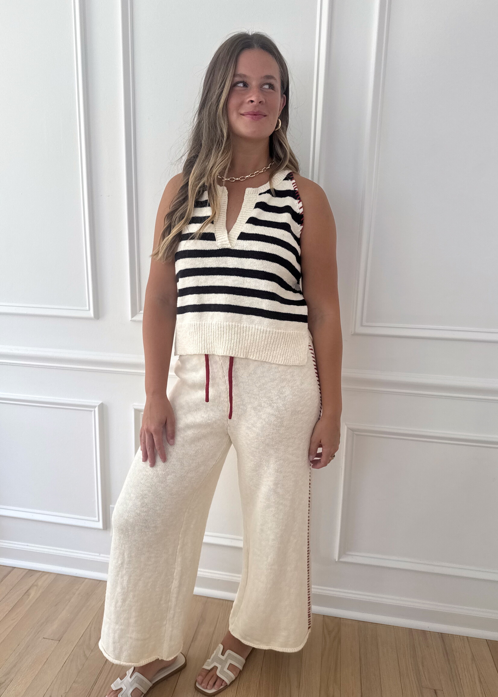 Halsey Stitch Detail Knit Pants