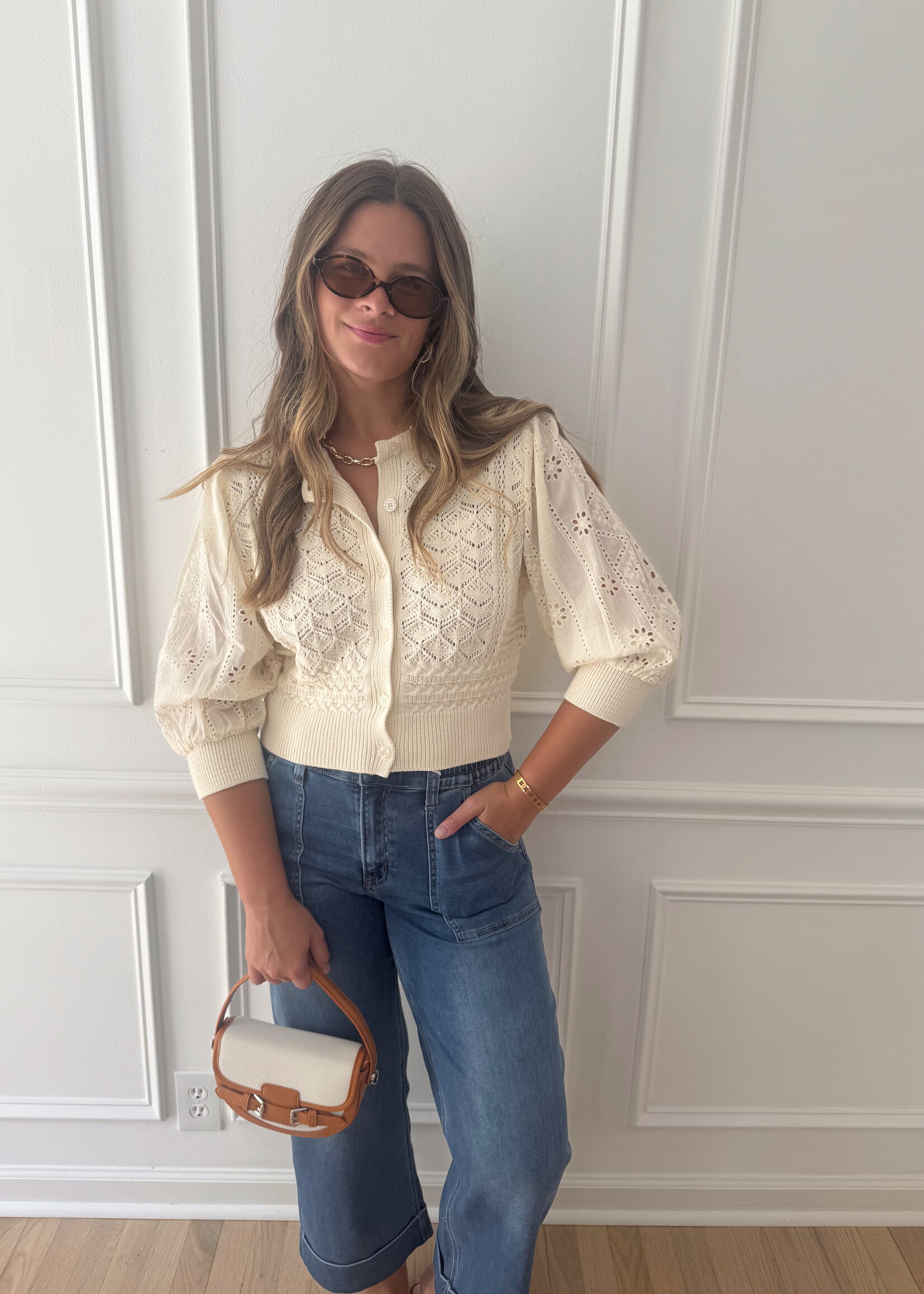 Maheera Mixed Media Cardigan