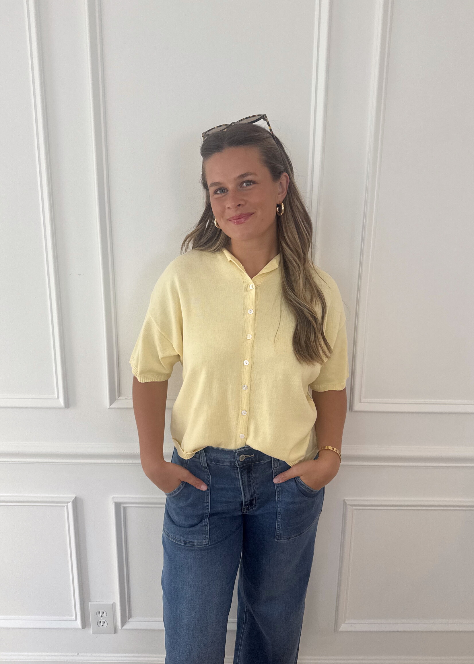 Calahan Short Sleeve Knit Cardigan