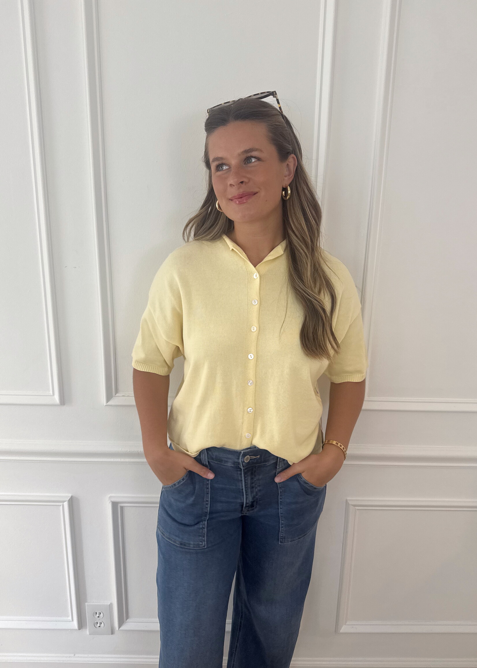 Calahan Short Sleeve Knit Cardigan