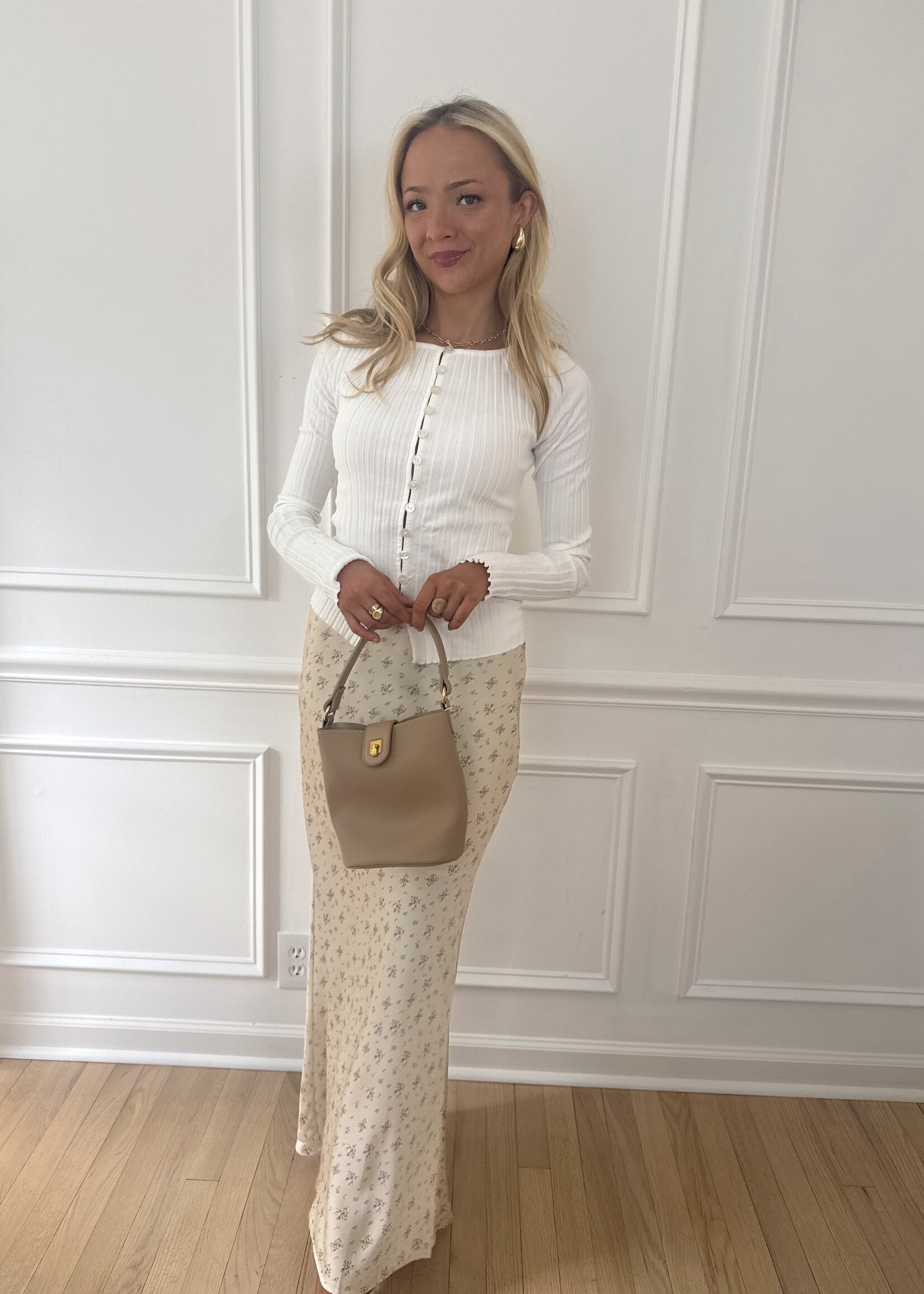 Bellatrix Satin Floral Maxi Skirt
