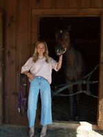 Taylor Raw Hem Wide Leg Jeans