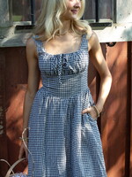 Corinne Gingham Midi Dress