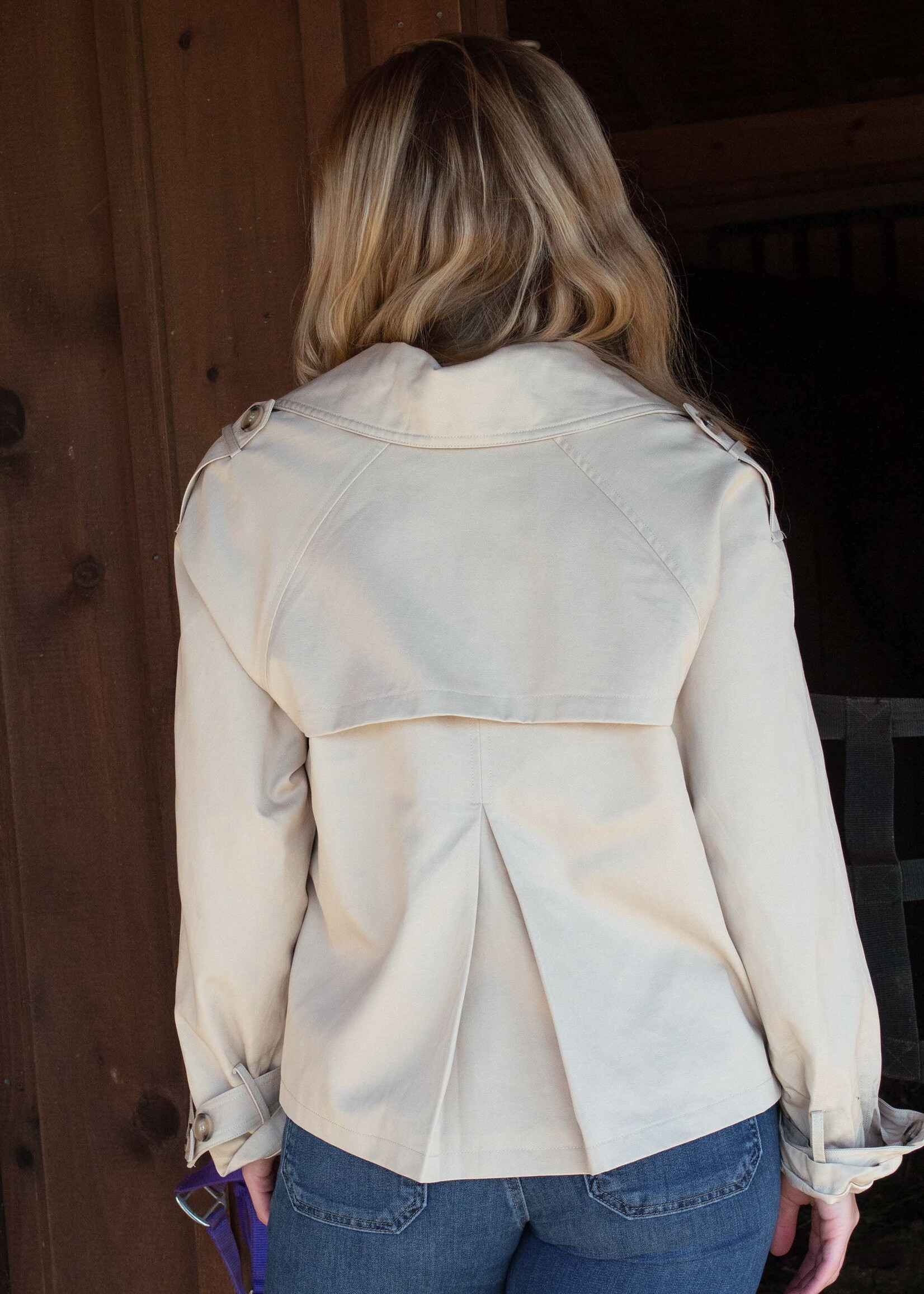 Elizabeth Half Trench Double Button Jacket