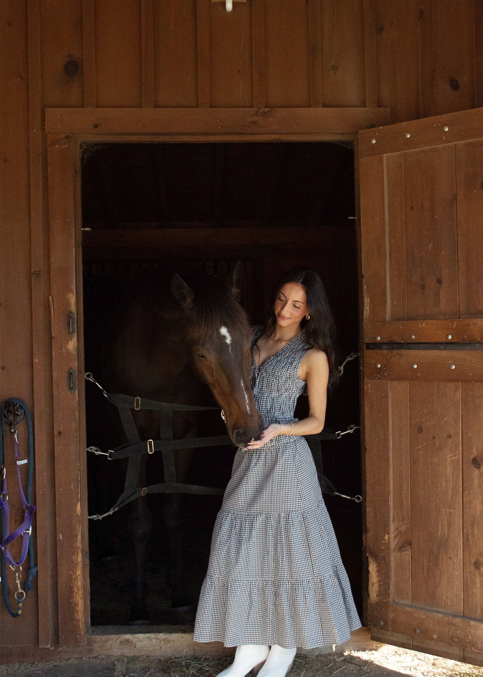 Ambrosia Gingham Midi Skirt
