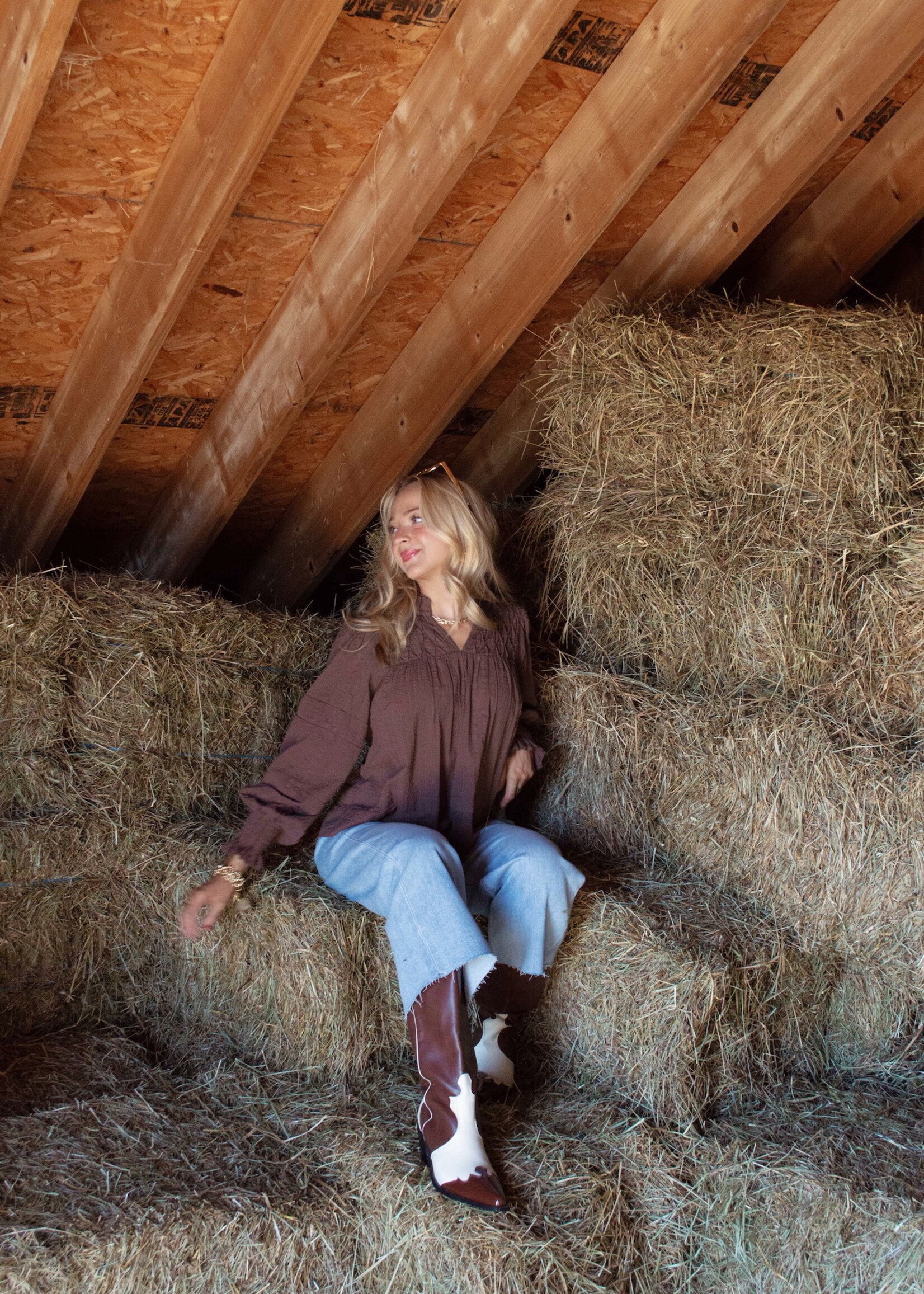 Caterina Long Sleeve V-Neck Top