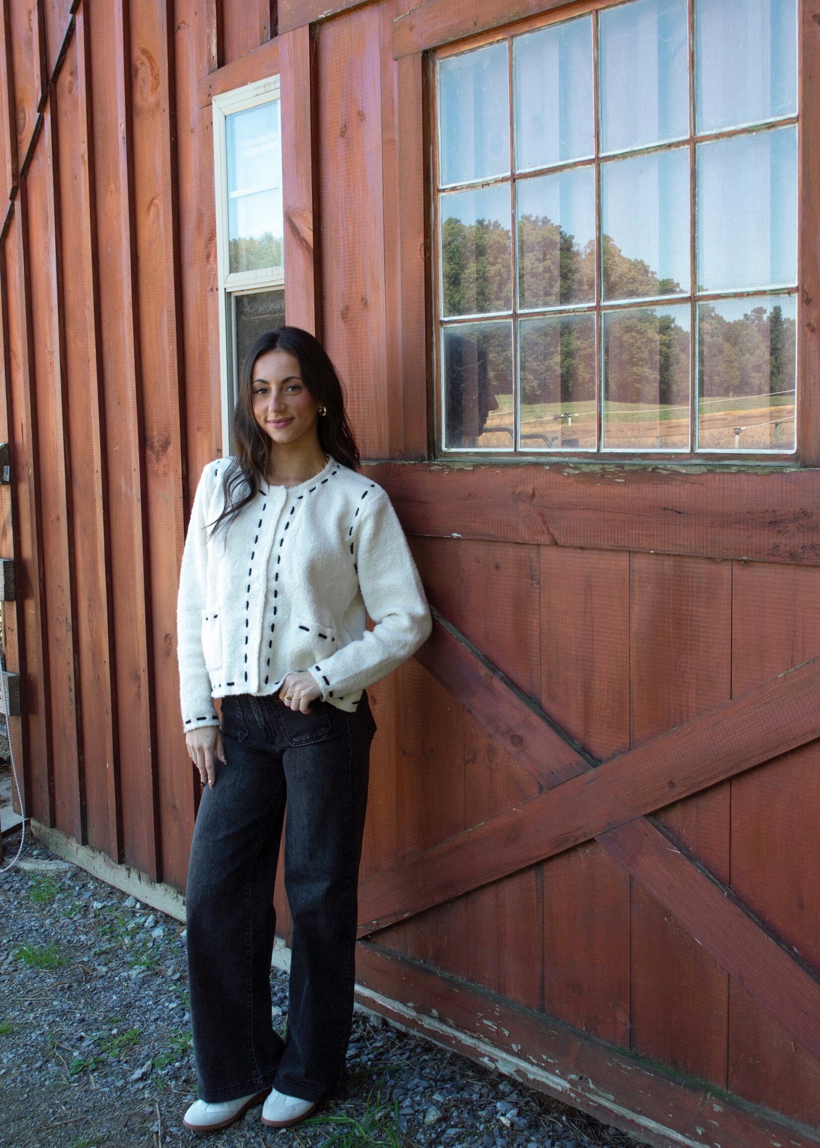 Ronnie Contrast Stitch Cardigan