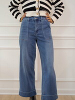 Remi High Rise Wide Cuffed Jeans
