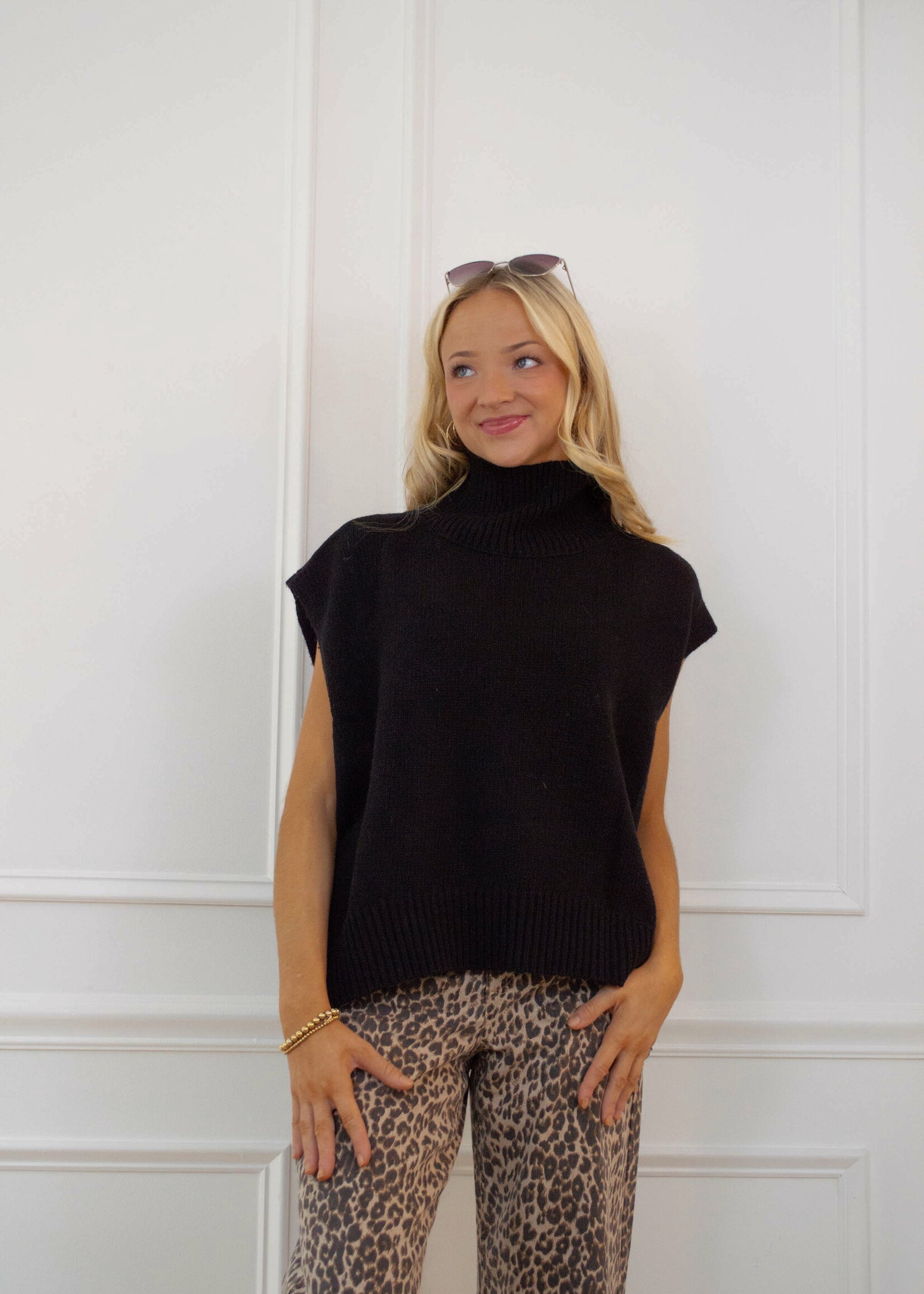 Arlene Sleeveless Mockneck Sweater