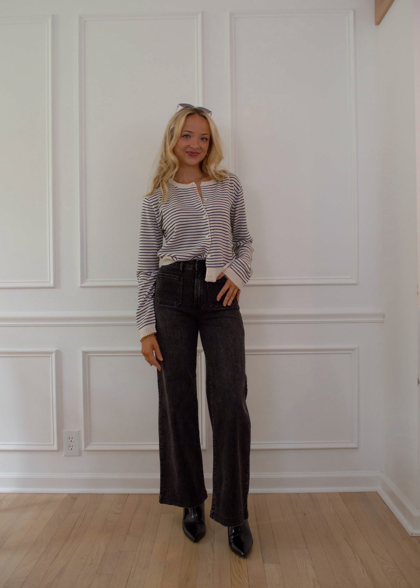 Emanuelle Stripe Cardigan Top