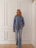 Desiree Button Front Ruffled Cardigan