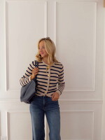 Iva Stripe Button Down Cardigan