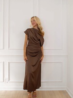 Coley One Shoulder Ruched Midi Dress