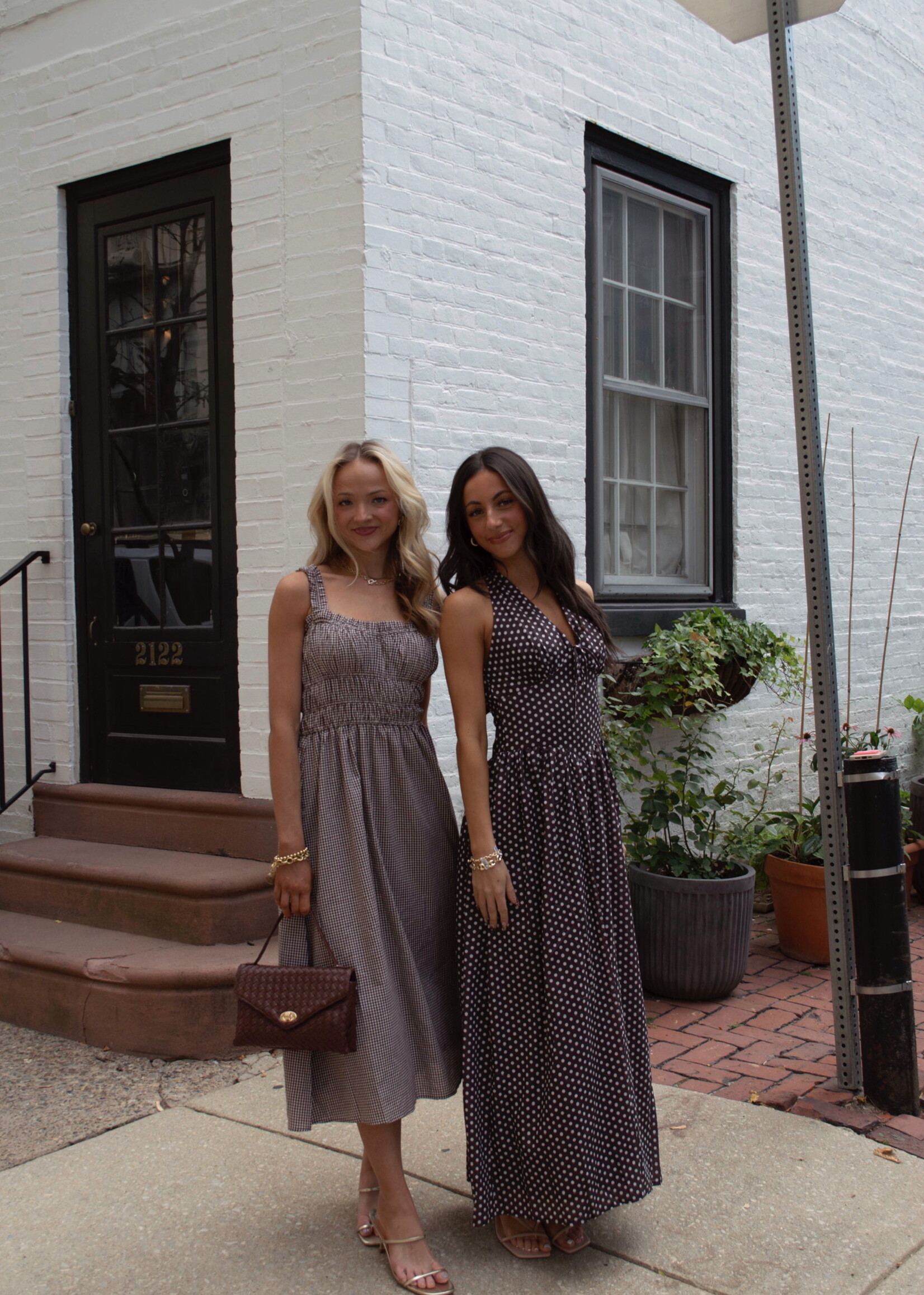 Gina Halter Polka Dot Maxi Dress