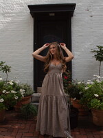 Elspeth Gingham Tiered Maxi Dress