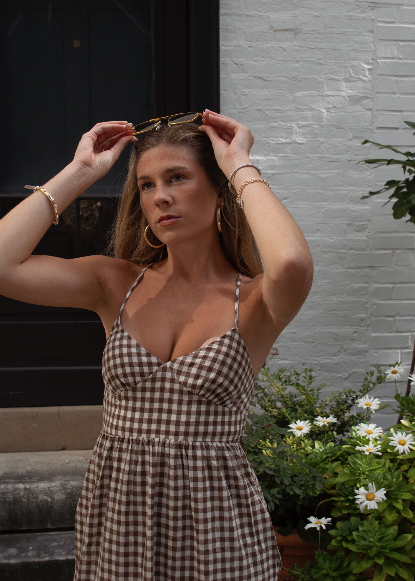 Elspeth Gingham Tiered Maxi Dress