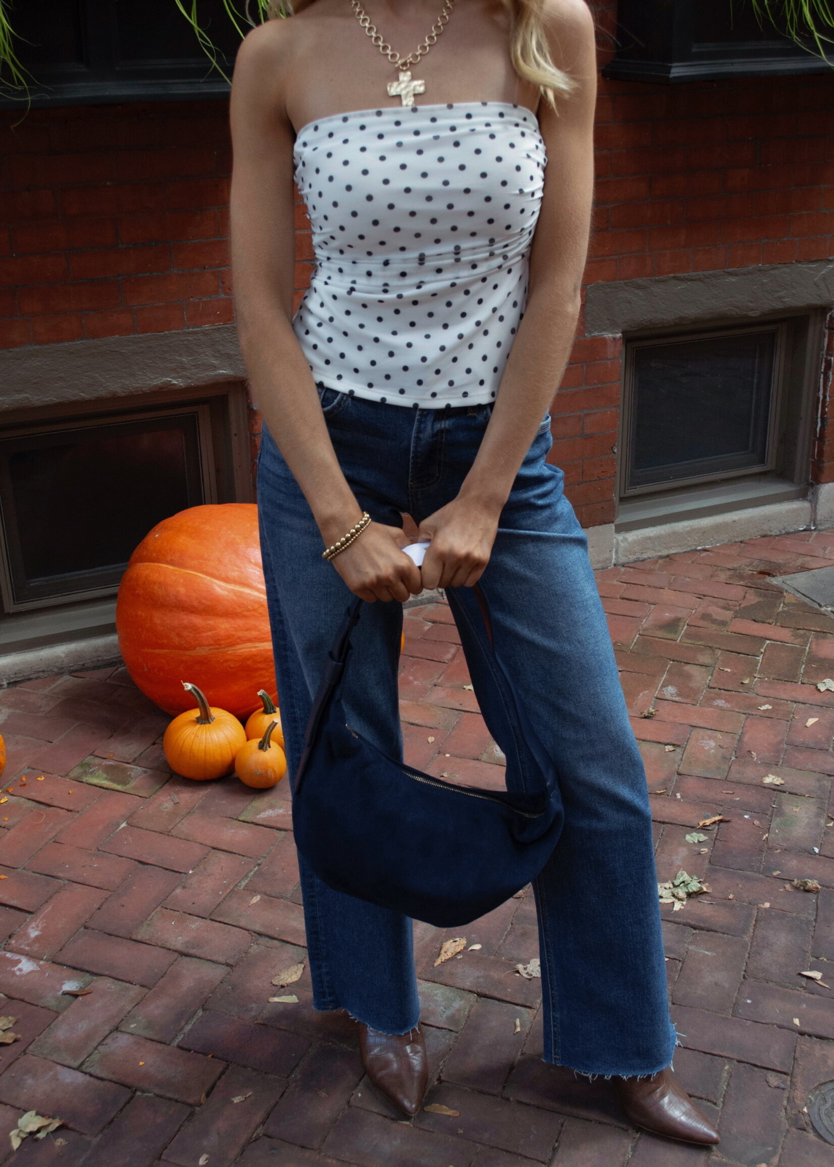 Ditsy Mesh Polka Dot Tube Top