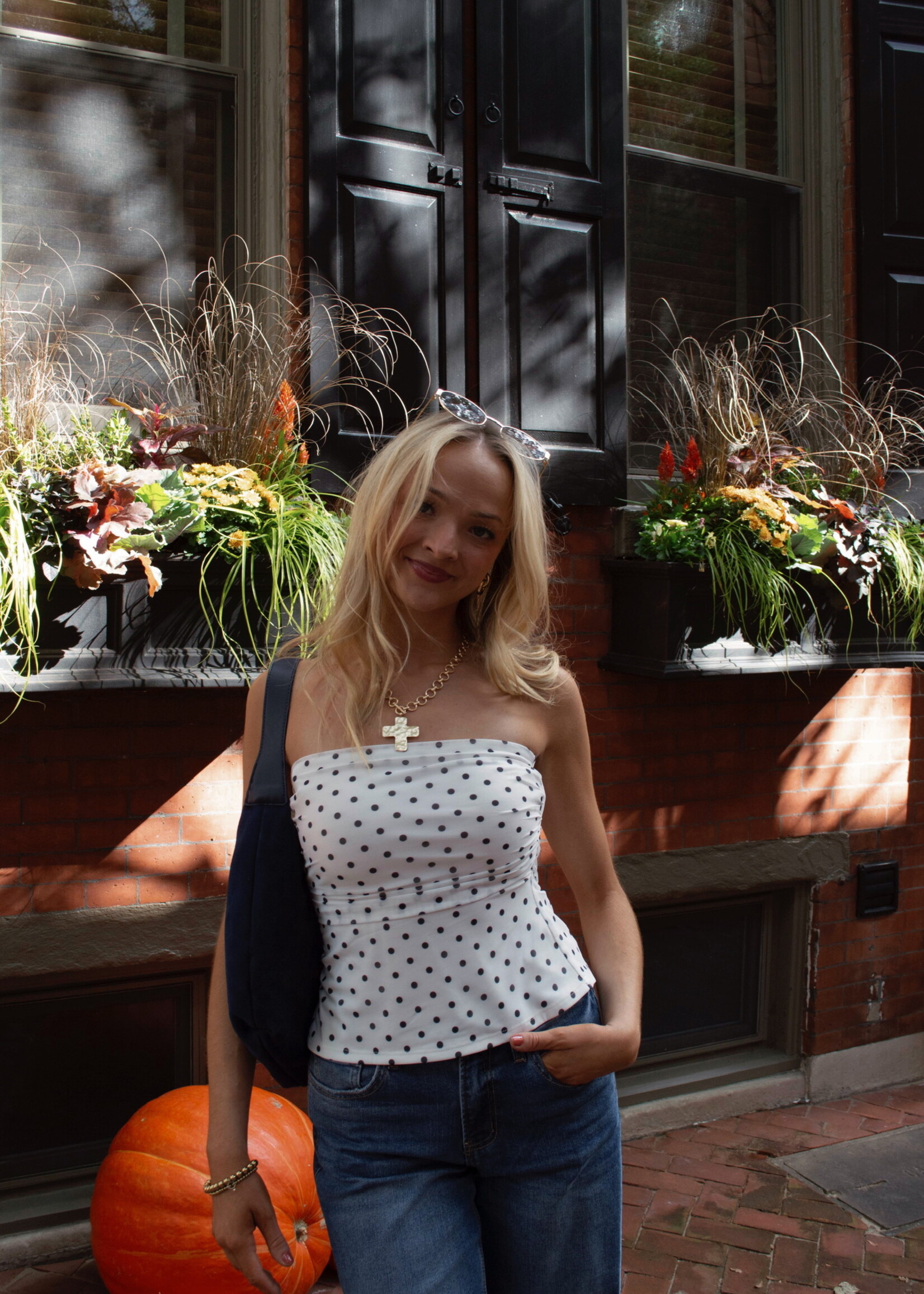 Ditsy Mesh Polka Dot Tube Top