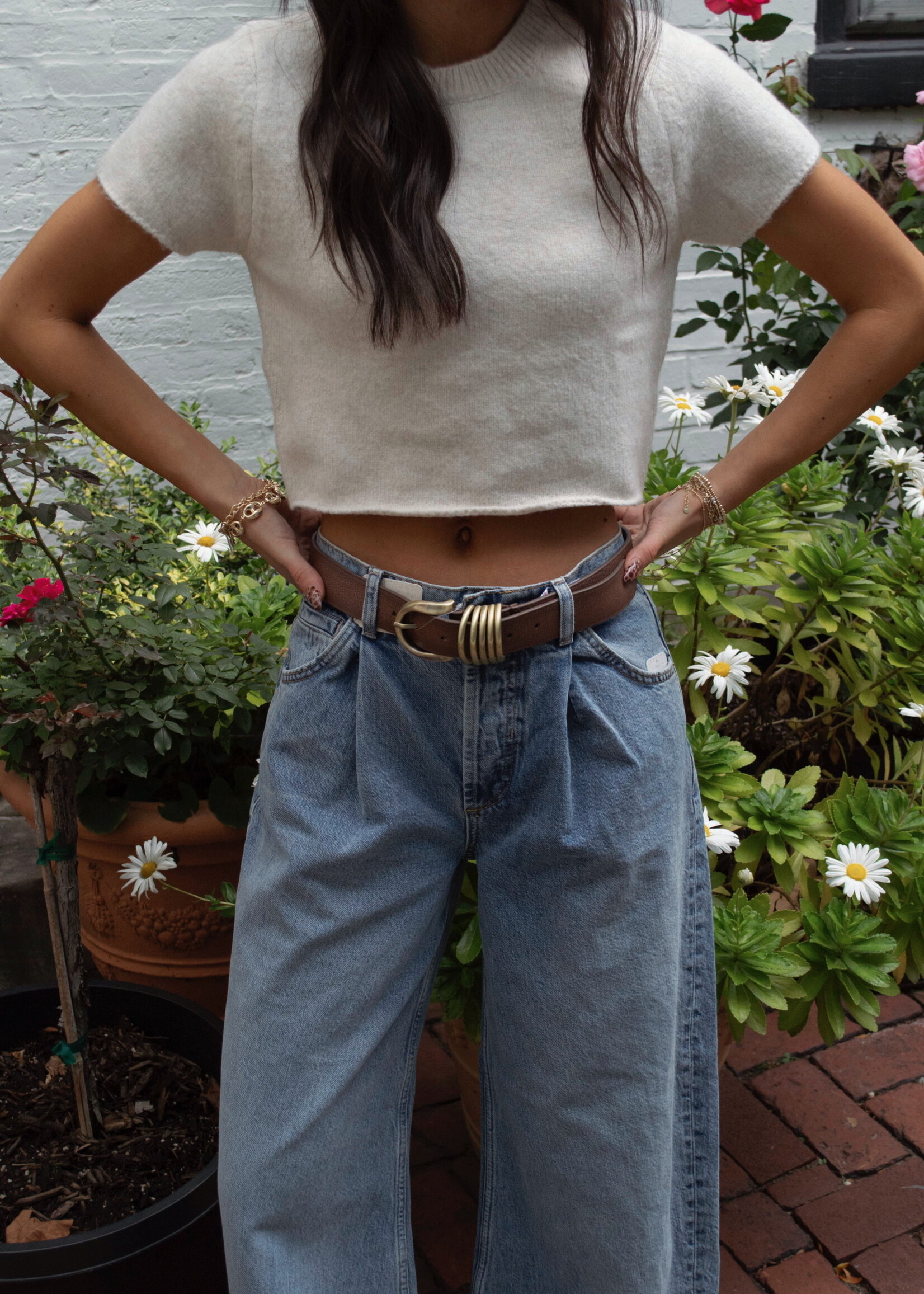 Mavis Cropped Sweater Top