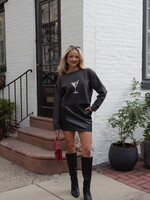 Inez Faux Leather Mini Skirt