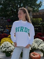 Birds Mock Neck Sweatshirt