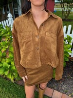 Z Supply All Day Cropped Suede Jacket