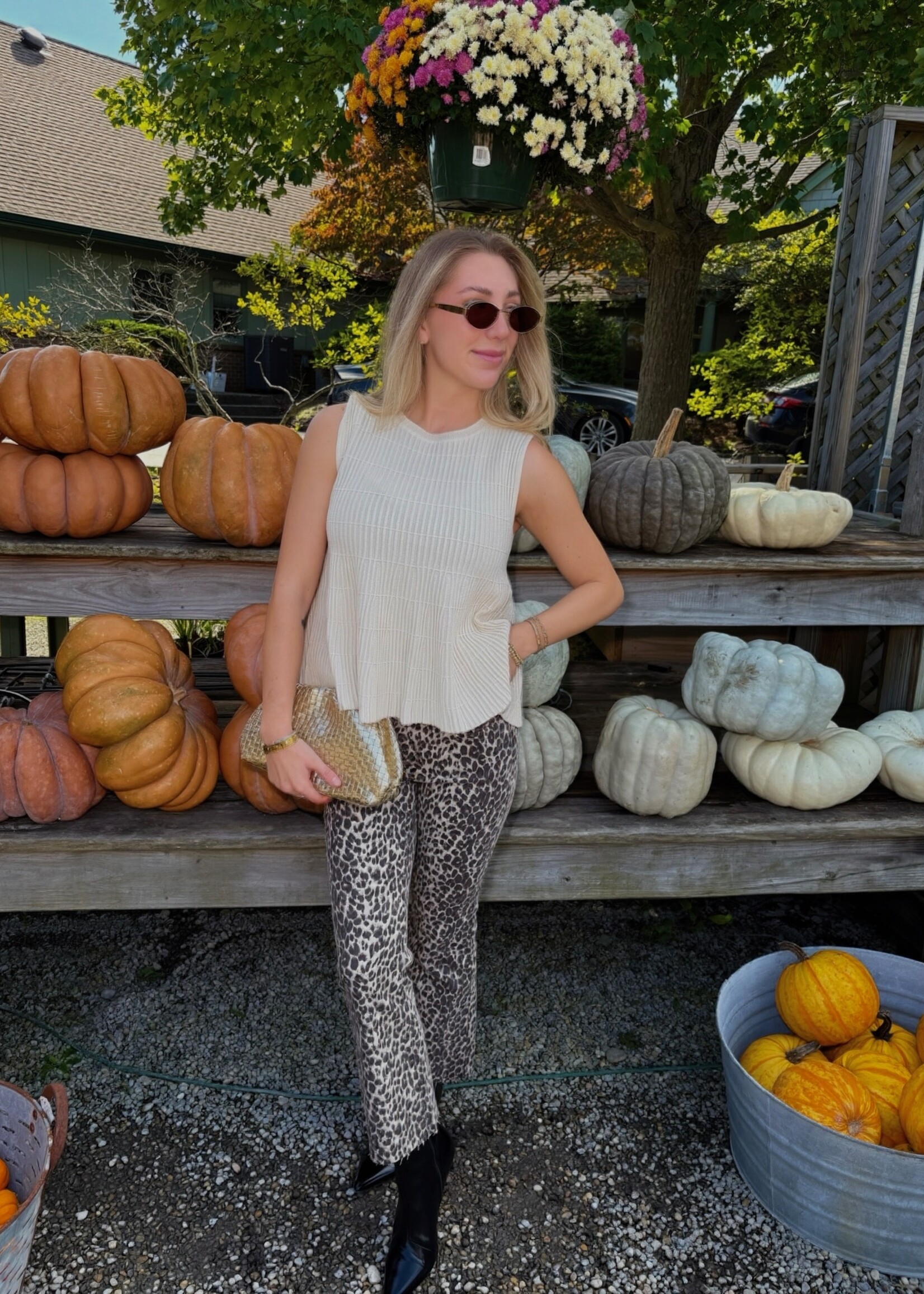 Reba Flared Knit Sweater Top