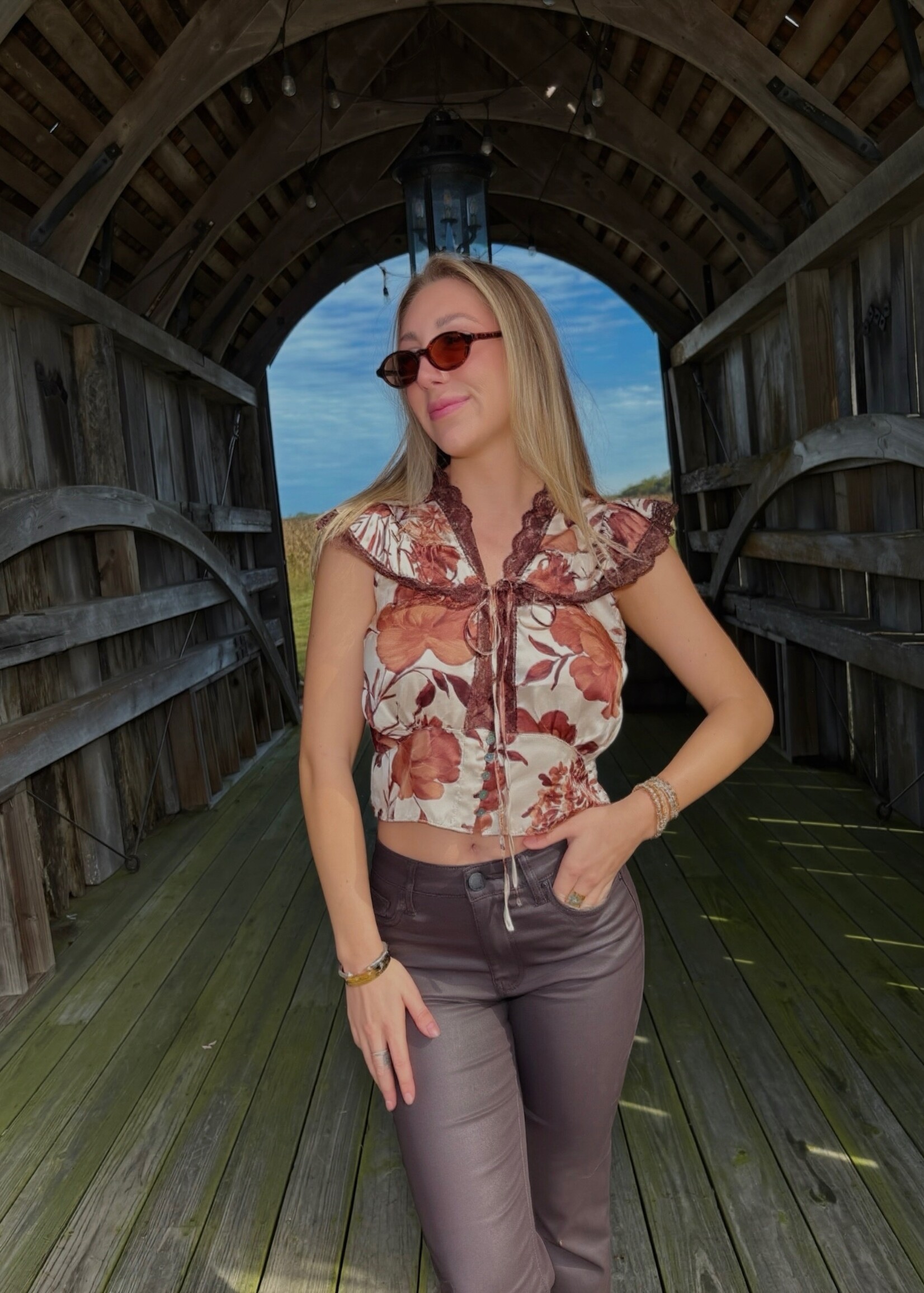 Carolena Floral Lace Top