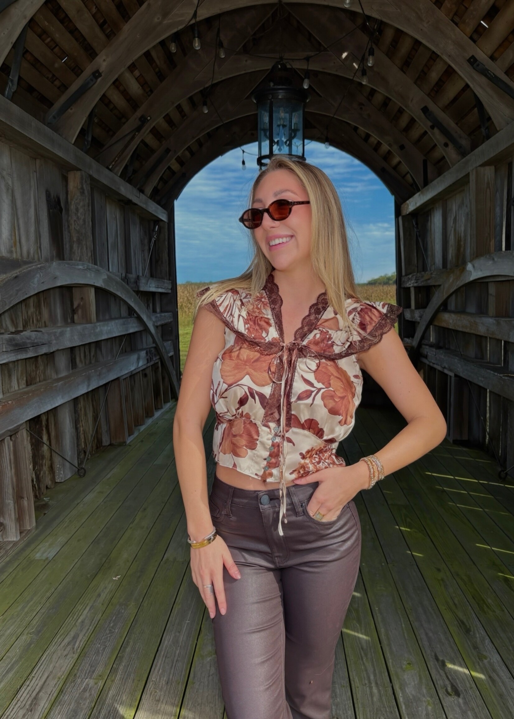 Carolena Floral Lace Top