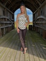 Delevan Asymmetrical Shoulder Tunic Top