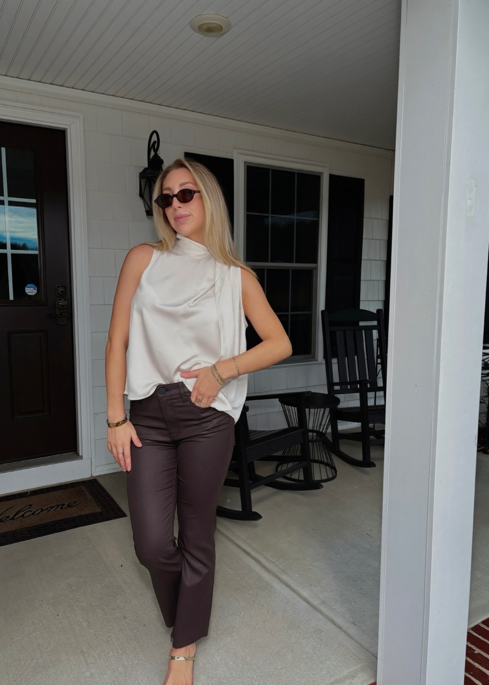 Ariel Twist Detail Silk Top
