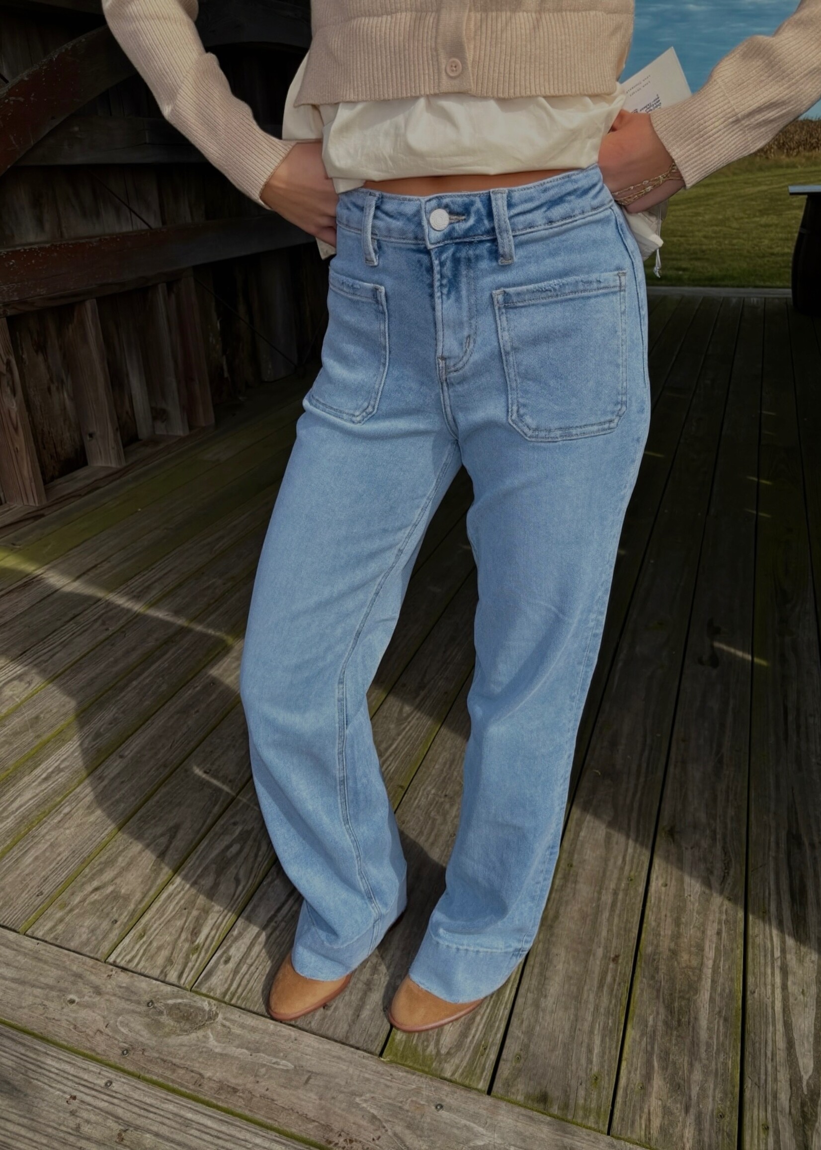 Kara Patch Pocket Denim