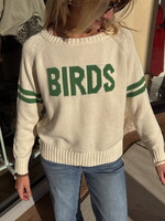 BIRDS Crewneck Raglan Thick Sweater