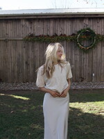 Emaline  Sequin Bubble Hem Top