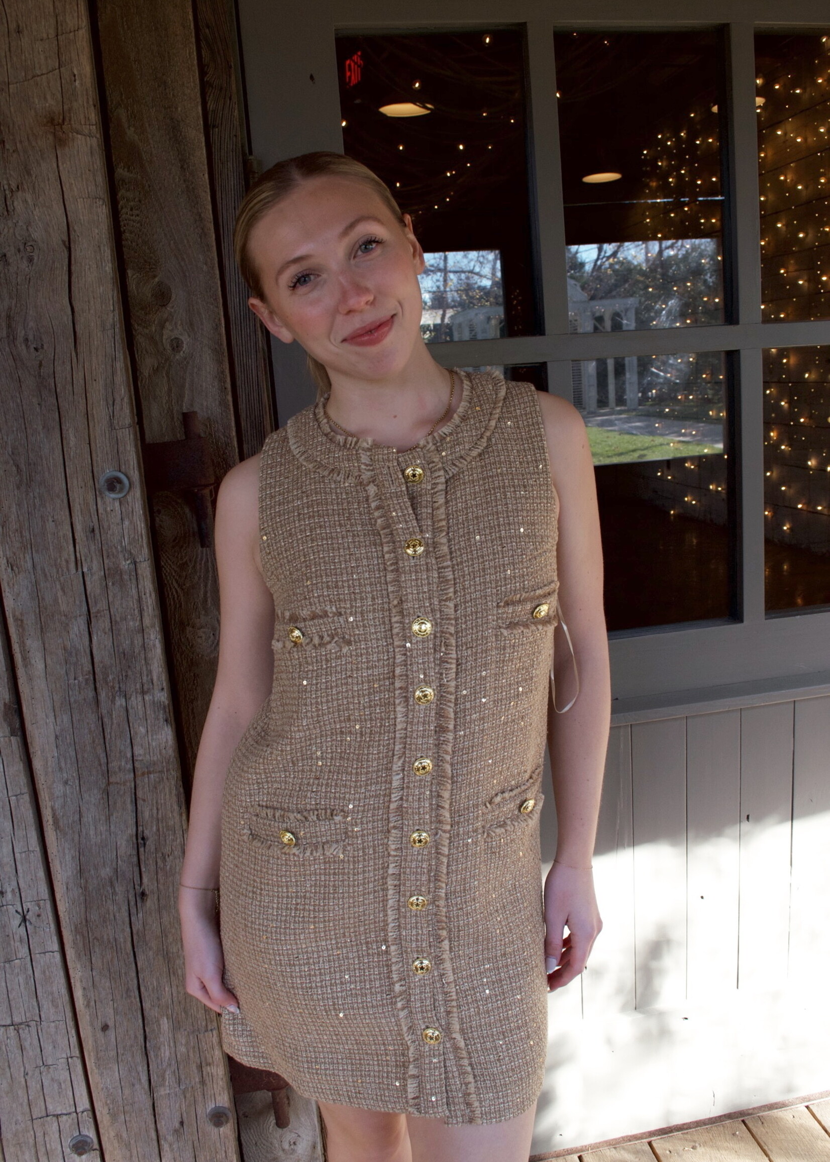 Flicka Tweed Sleeveless Dress